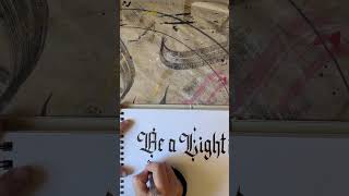 Writing gothic style in calligraphy art lettering shorts artshorts calligraphy [upl. by Amekahs]