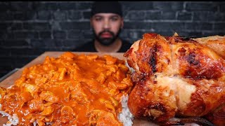 ASMR NO TALKING ROTISSERIE CHICKEN amp CHICKEN TIKKA MASALA MUKBANG [upl. by Yenots710]