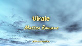 Virale  Matteo Romano lyrics and translation [upl. by Eleen]