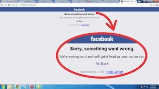 Facebook DOWN Sorry something went wrong Check Now Guys [upl. by Nahte]