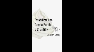 Estabilizar Crema Batida o Chantilly shorts cienciaycocina [upl. by Whale]