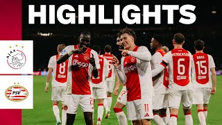 WIJ ZIJN AJAX ⚪️🔴⚪️  Highlights Ajax  PSV  Eredivisie [upl. by Llenhoj]