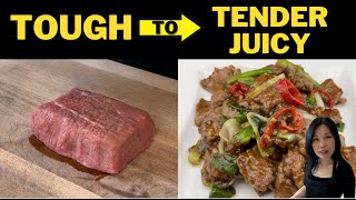 DON’T put baking soda in beef marinade  The RIGHT way to tenderize beef for stir fries [upl. by Ecenaj]