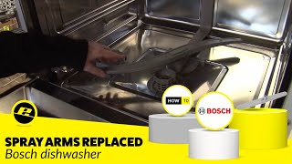 How to Replace the Spray Arms on a Dishwasher Bosch [upl. by Sil537]