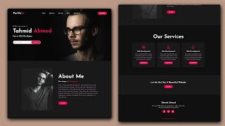 Build a Complete Personal Portfolio Website Using Only HTML And CSS  Pure HTML And CSS [upl. by Yrak]