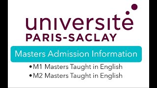 How to apply for admission in Universite Paris Saclay l France l 2024 l Masters [upl. by Neelyam46]