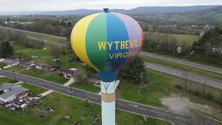 Wytheville Virginia Water Tower looks like a hot air balloon [upl. by Shear]