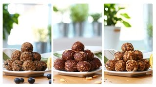 Healthy NoBake Energy Bites  3 Delicious Ways [upl. by Bencion791]