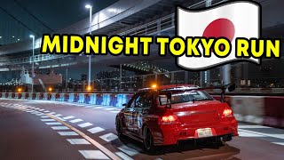 Midnight Tokyo Run in the Tokyo Drift Evo  Wangan Run amp Daikoku Car Meet [upl. by Mulac]