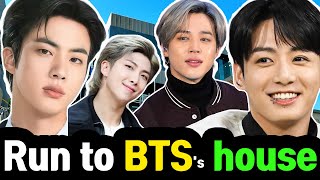 Visit all the houses where BTSs Jungkook RM Jimin and Jin live in just 15 minutes btstour 6 [upl. by Oirram]