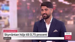 Fundlers sparekonom Mohammed Salih  gästar SVT för att prata om styrräntan [upl. by Ennaeerb]