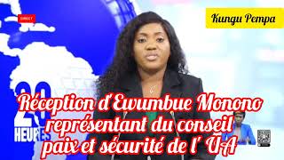 Présidence Le président OliguiNguema a reçu Moussa Facky et le conseil paix et sécurité de lUA [upl. by Ainna]