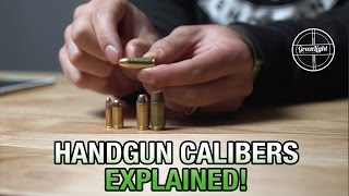 Basic Handgun Calibers Explained  SemiAutomatic Ammo Breakdown [upl. by Annovad572]