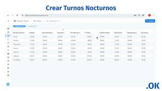 21 CREAR TURNOS NOCTURNOS [upl. by Eniamerej431]