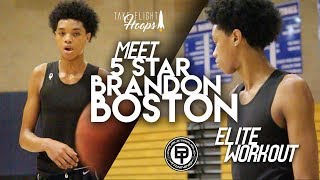 Meet ESPN 15th Ranked Sophomore in the COUNTRY 5Star BJ Boston workout w Double Trouble Training [upl. by Notgnirrac449]