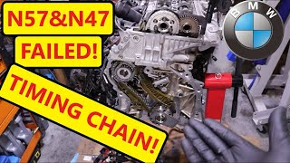 Bmw n47 118d 2012 ￼change the engine amp timing chain full video 21 mnt [upl. by Yttig]