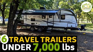 6 Large Ultra Lite Travel Trailers Under 7000 lbs  Big Camper Trailers for Families [upl. by Ymme]