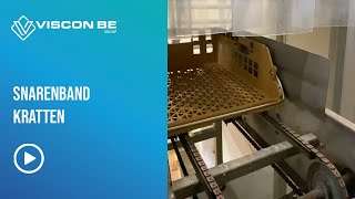 Snarenband kratten  string conveyor for crates [upl. by Ahsoyek27]