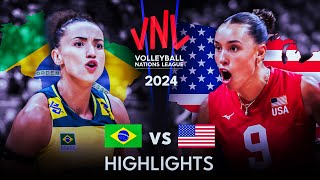 🇧🇷 BRAZIL vs USA 🇺🇸  Highlights [upl. by Eirffej641]