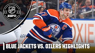 Columbus Blue Jackets vs Edmonton Oilers  Full Game Highlights  NHL on ESPN [upl. by Hanala864]