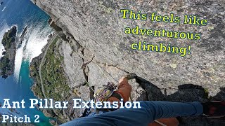 This feels like adventurous climbing  Ant Pillar Extension pitch 2 [upl. by Orran]