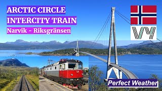 Vy “Arctic Circle” Intercity Train Narvik  Luleå  part 1 NorwegianSwedish Border Riksgränsen [upl. by Kanya]