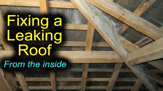 How to Fix a Roof Leak from the inside  This is a slate roof with no underlay [upl. by Kant]