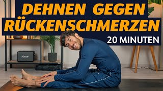 DEHNEN GEGEN RÜCKENSCHMERZEN  20 Minuten Yin Yoga Anfänger geeignet [upl. by Lamahj]