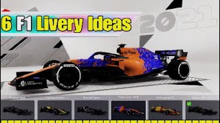 6 Original F1 2021 Livery Ideas  for MyTeam or Multiplayer part 7 [upl. by Alyled]