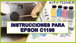 Instrucciones de recarga para los cartuchos Epson C1100 CX11N [upl. by Delwin783]