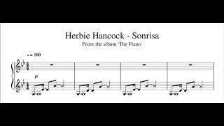 Herbie Hancock  Sonrisa  Piano Transcription Sheet Music in Description [upl. by Rome]