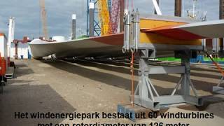 Bouw windmolenpark Thortonbank [upl. by Sosna]