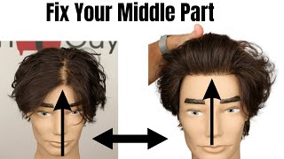 How to Remove a Middle Part  TheSalonGuy [upl. by Hennessey]