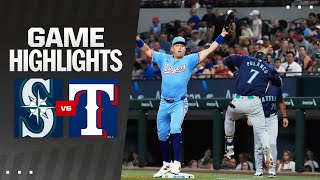 Mariners vs Rangers Game Highlights 92224  MLB Highlights [upl. by Nnyledam]