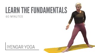 Iyengar Yoga Fundamentals  60 min [upl. by Nylqcaj]