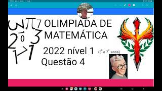 Olimpíada de matemática 2022nívelquestão4 Na figuraas formigas podem se movimentar na horizontal [upl. by Anselmi]