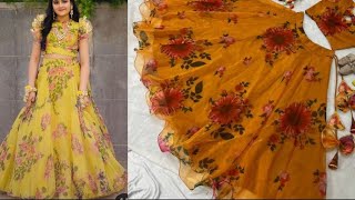 ORGANZA LEHENGA CUTTING And STITCHING  Full Gher Umbrella Lehenga Cutting and Stitching [upl. by Mail]