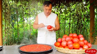 World Best Sauce Tomato Sauce Made by Freshest Tomatoes Perfect Cook Sauce  Uncle Rural Gourmet [upl. by Emse]