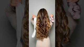 Socks VS Scrunchies🤔 🔥 longhair beautifulcurls hairhack beauty hairstyle hair hairtutorial [upl. by Airalav]