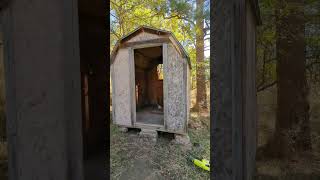 using a bagster to get rid of an old shed and some yard waste bagster shed demo mountainlife [upl. by Lachance]