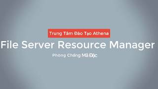 Thiết Lập File Server Resource Manager Window Server 2012 [upl. by Ellenej273]