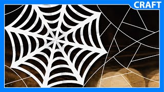 DIY Paper Spider Web  Easy Halloween Decorations [upl. by Nesilla]