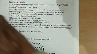 11th Bifocal Electronics  Chapter  2   Important point of Network theorem [upl. by Anyahs]