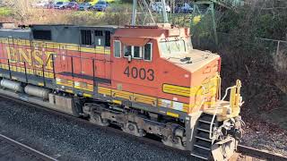 BNSF Coal Train  Carkeek Park Feb 10 2024 [upl. by Afra813]