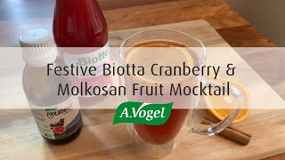 Festive Biotta Cranberry amp Molkosan Fruit Mocktail Recipe [upl. by Evadnee672]