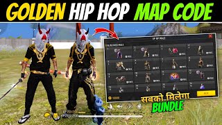 golden hip hop bundle map code  new craftland map code  craftland new map code free fire India 🇮🇳 [upl. by Eladnar]