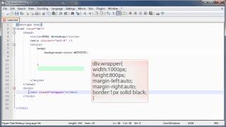 15 HTML5 and CSS3 Creating a Wrapper [upl. by Etteraj]