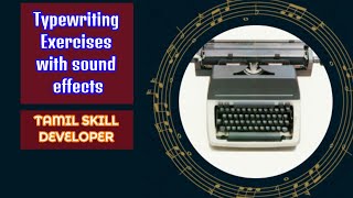 Typewriting exercises with sound effecttypewriter soundfingering practice for beginners [upl. by Ammon]