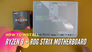 How to Install AMD Ryzen 9 5900x amp ASUS ROG Strix B550A Gaming Motherboard [upl. by Wilterdink]