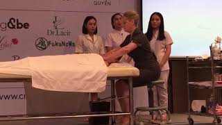 CIDESCO International Board Member Pamela Adkins demonstrating CIDESCOs Signature treatment [upl. by Nnahgem]